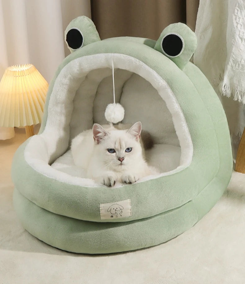 Semi-Enclosed Pet Cave Bed