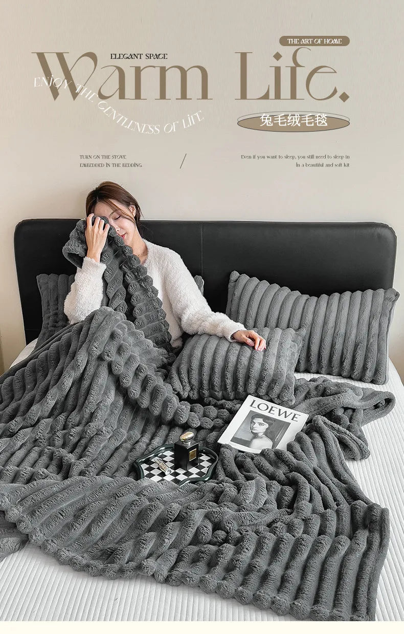 Faux Fur Throw Blanket