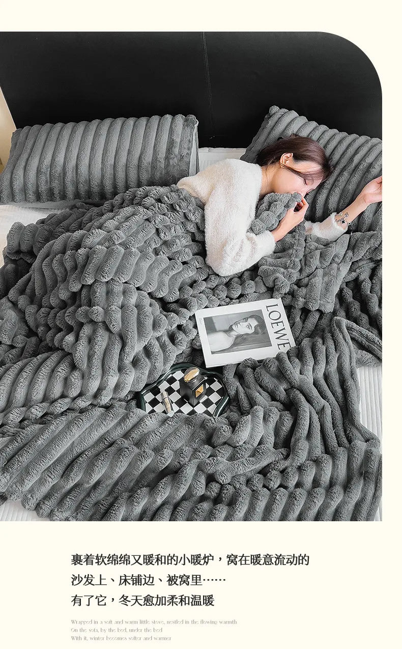Faux Fur Throw Blanket