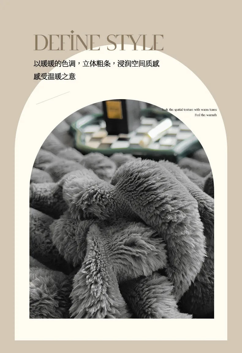 Faux Fur Throw Blanket