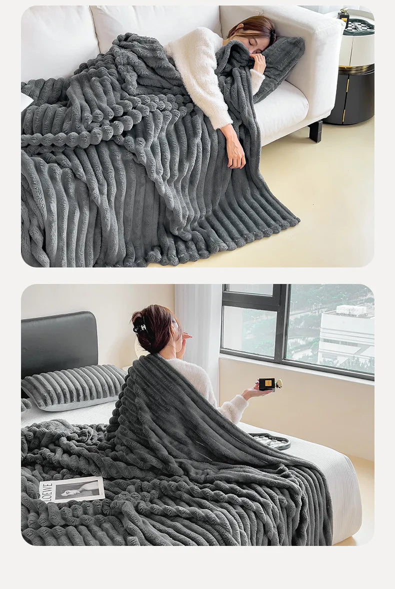 Faux Fur Throw Blanket