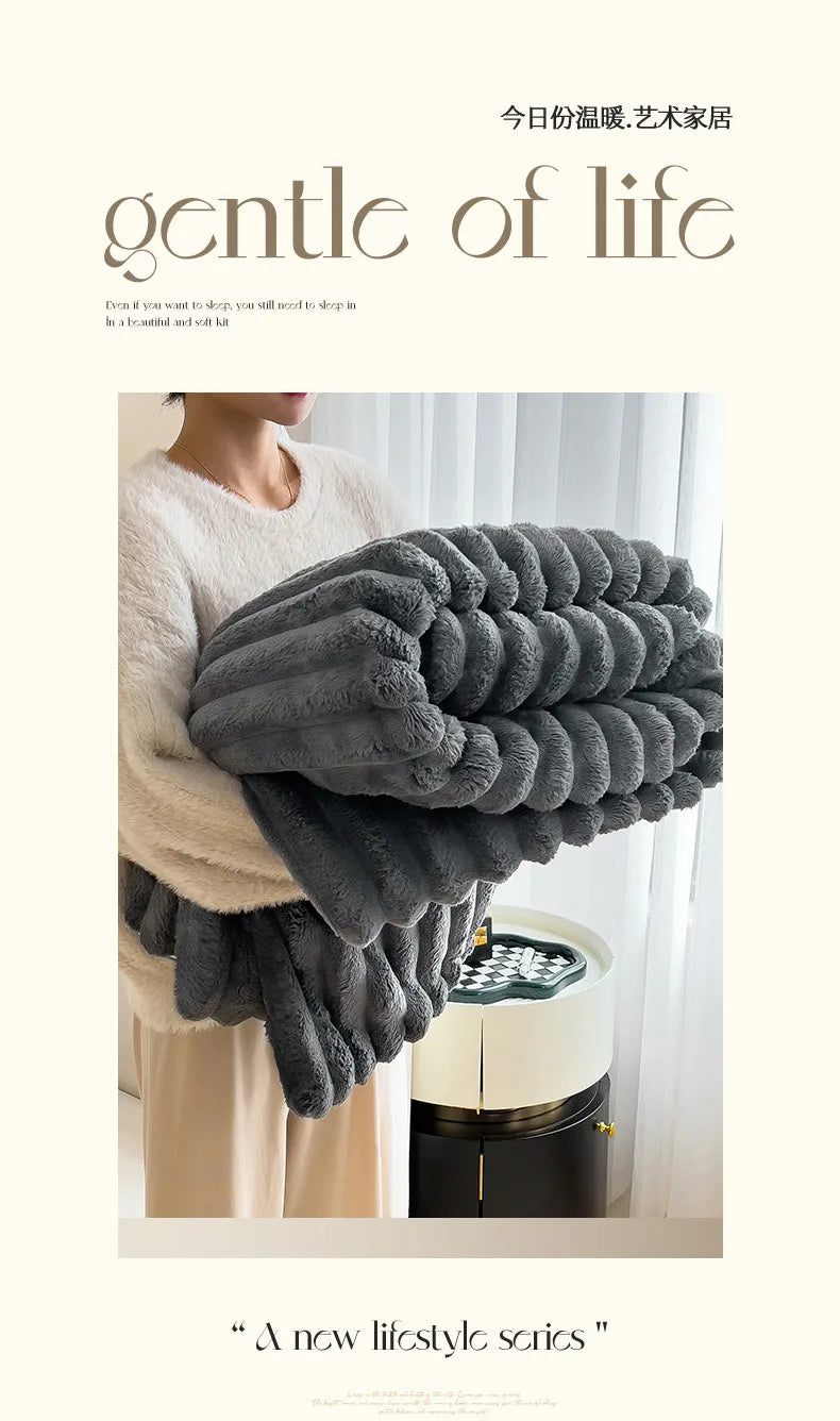 Faux Fur Throw Blanket