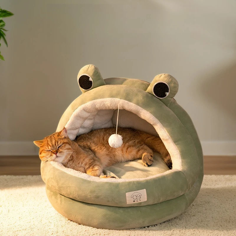 Semi-Enclosed Pet Cave Bed