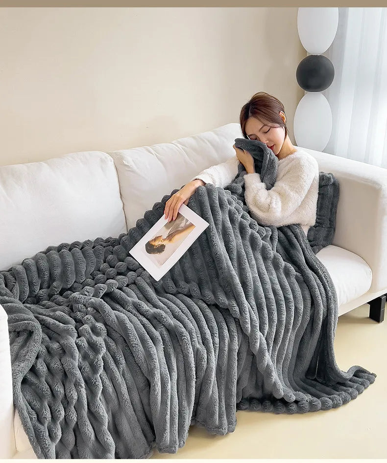 Faux Fur Throw Blanket